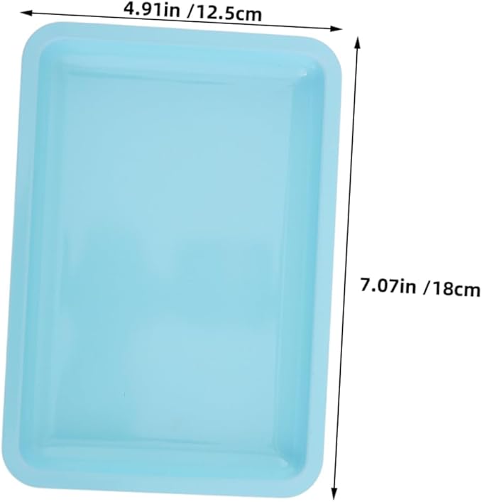 Ipetboom 2pcs Blue Stainless Steel Makeup Organizer Tray Decorative Jewelry Dish for Vanity Small Trinket Storage Plate for Home Easy to Clean Metal Serving Tray