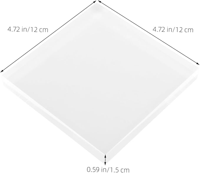 Baluue Makeup Display Stand Acrylic Display Block Base Square Pedestal for Cosmetics Organizer Jewelry Statue Storage