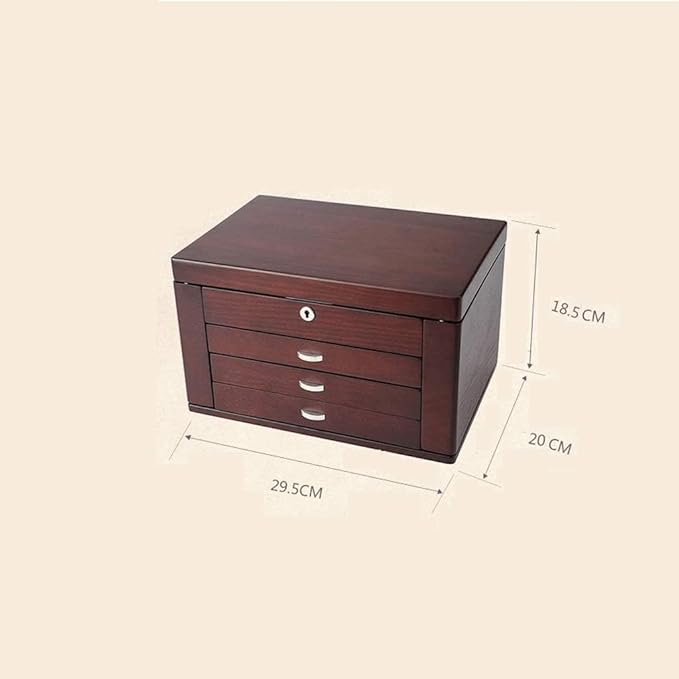 Jewellery Box Makeup Organizer Jewelry Case Organizer Jewelry Storage European Wooden Jewelry Box Multi-Layer With Lock Storage Box Bracelet Necklace Ring Jewelry Box Jewelry Storage Box Jewelry Box J