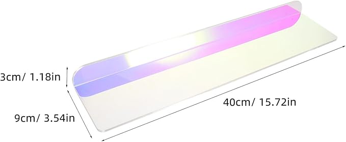 3pcs Acrylic Floating Wall Shelf 15.7"x3.5" Wall Mounted Ledge for Bathroom Utensil Rack, Bedroom Makeup Organizer, Kitchen Storage Display
