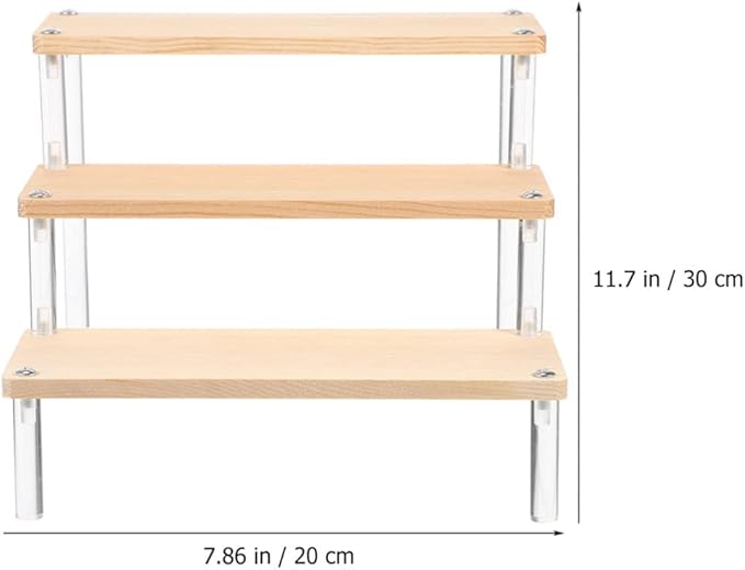 Hemoton Sturdy Jewelry Holder Ladder Shaped Dessert Stand Makeup Organizer for Home Compact Display Rack for Jewelry Cosmetics and Desserts Versatile and Lightweight Design