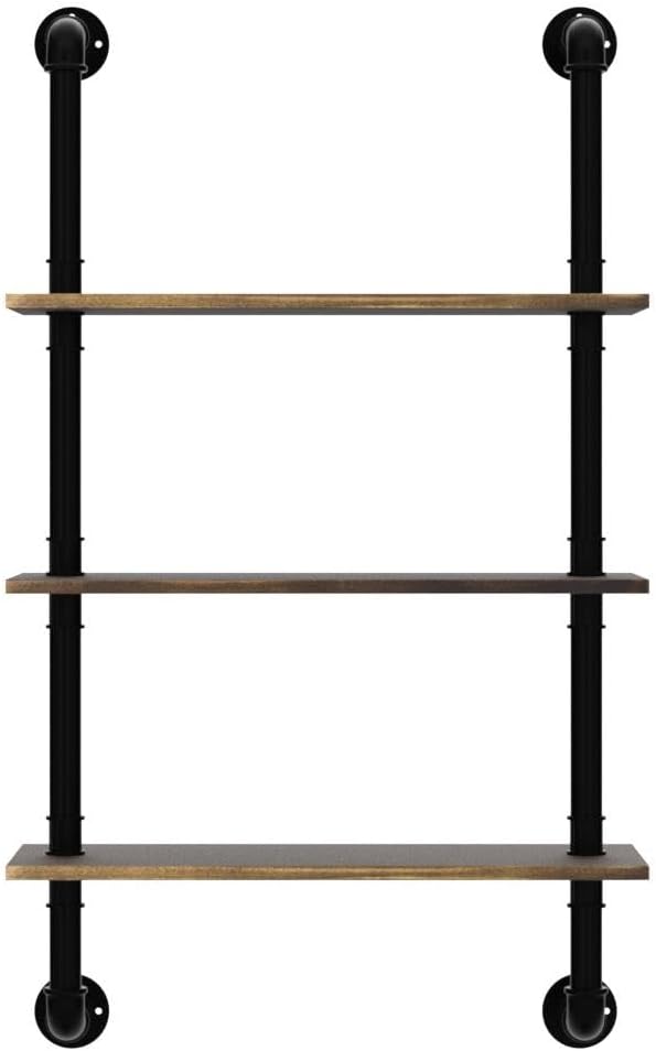 HDDFER Industrial Pipe Shelving Bathroom Shelves Over Toilet 24 Inch,Rustic Wall Shelves,Industrial Floating Shelves for Wall Pipe Shelf Farmhouse Shelf for Kitchen