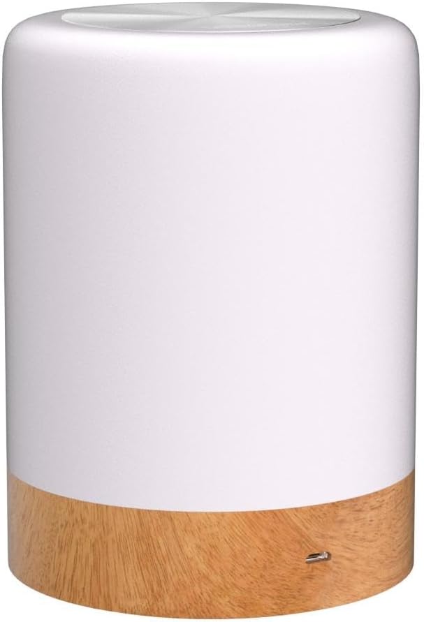 UNIFUN Night Light, Touch Lamp for Bedrooms Living Room Portable Table Bedside Lamps with Rechargeable Internal Battery Dimmable 2800K-3100K Warm White Light & Color Changing RGB (Regular Size)…