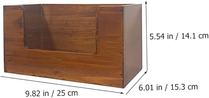Wooden Makeup Organizer Box Retro Design for Skincare Lipstick and Sundries Desktop Storage Solution for Vanity and Bathroom Small Tabletop Container