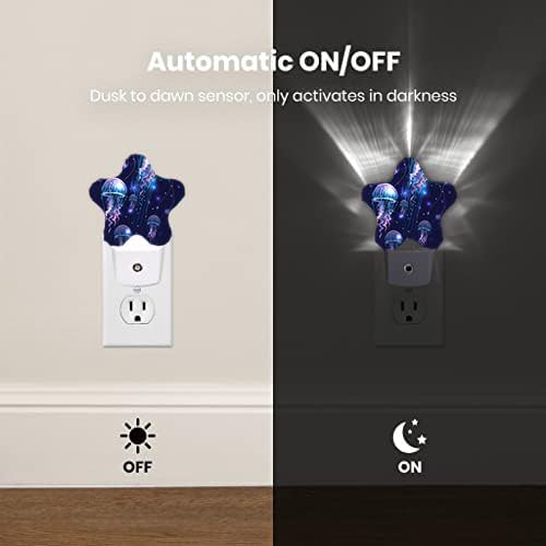 Night Light Plug-in into Wall Dusk to Dawn Smart Sensor White Led Nightlight for Bedroom Bathroom Kitchen Hallway Stairs Energy Efficient Decor Desk Lamp Beach Decor