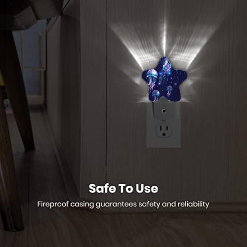 Night Light Plug-in into Wall Dusk to Dawn Smart Sensor White Led Nightlight for Bedroom Bathroom Kitchen Hallway Stairs Energy Efficient Decor Desk Lamp Beach Decor