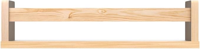 NATURE SUPPLIES Nursery Book Shelves, Set of 3 Floating Bookshelves for Wall for Nursery Decor & Playroom Decor, Bookshelf Kids, Baby Book Shelf Organizer (Natural Wood)