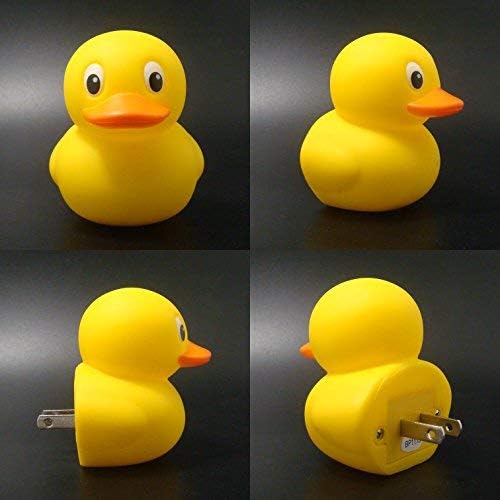 2 Pack Plug in LED Night Light with Cute Duck Dusk to Dawn Sensor Kids Decor Warm White 2700K Classic Kit -Be Safe at Night