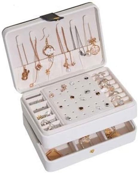 Makeup Organizers Jewelry Box Modern Simple Leather Jewelry Storage Box Jewelry Bag Storage Jewelry Ring Necklace Bracelet Jewelry Case (Color : B2) (B1) (A2)