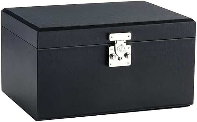 Makeup Organizers Lockable Jewelry Box Storage Box Four-Layer Jewelry Box Can Store Rings Bracelets Necklaces Earrings and Watches Jewelry Case