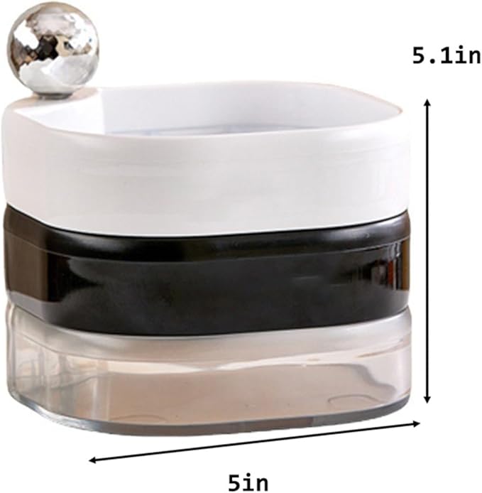 Makeup Organizer Rotating Jewelry Box Household Jewelry Box Dressing Table Jewelry Storage Box Multifunctional Jewelry Storage Box Storage Box (Color : B, Size : 5 * 5 * 5.1in)