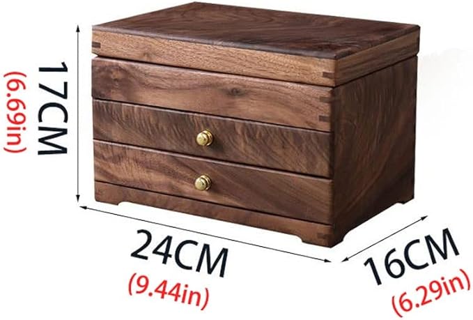Makeup Organizers Jewelry Box Multilayer Drawer Jewelry Box Retro Chinese Storage Box Ring Earring Necklace Bracelet Storage Box 9.44 inches Jewelry Case
