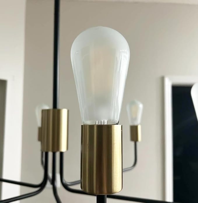 Dimmable e26 Frosted LED Edison Bulbs, 8W Equivalent 75W, 850LM,Warm White 2700K,AC120V,ST58 Frosted Light Bulbs with 90+ CRI,Pack of 6