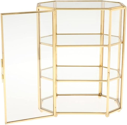 3 Tier Glass Jewellery Box Makeup Organizer Jewelry Box Multifunctional Display Case for Dressing Table Decoration Storage