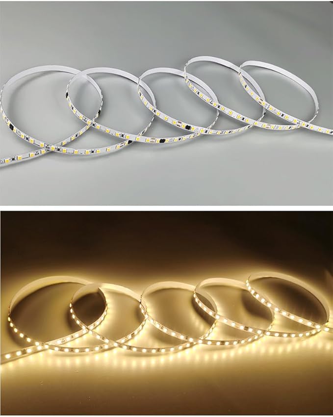 110V LED Strip Lights 120leds/m Flexible LED Tape, No Power Supply Needed (Warm White 3000K, 32.8FT), LED-STL120