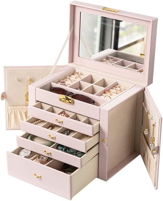 Makeup Organizers Jewelry Box Storage Box Large-Capacity Multi-Layer Jewelry Box Can Store Display Ring Bracelet Necklace Earrings Watch Jewelry Case