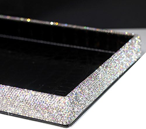 BestblingBling Classic Bling Rhinestone Jewelry or Makeup Storage Box Organizer Display Storage case for Desk or Table(Silver)