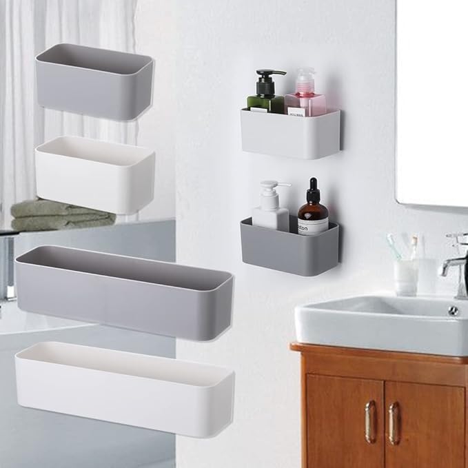 XTYPE Wall Mounted Organizer Makeup Table Storage Box Wall Shelf Adhesive Bathroom Storage Rack Drawer Organizer Remote Control Holder (Color : 250cm, Size : Black)