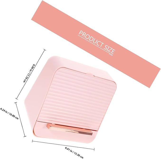 VILLCASE Large Capacity Jewelry Organizer Box with Drawer, Pink Cosmetic and Lipstick Storage Case, Home Jewelry Holder for Desk Makeup and Trinket Collection