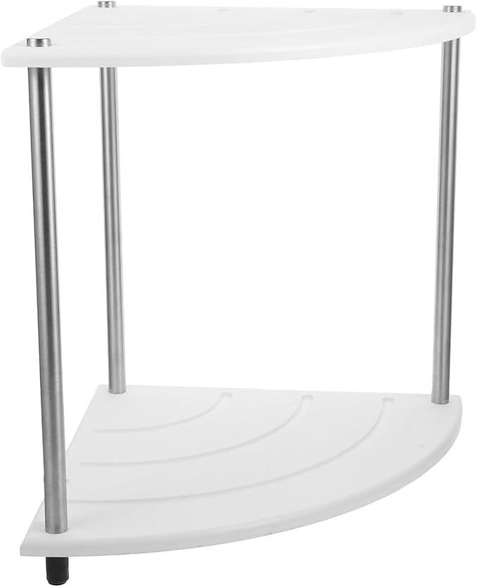 GLEAVI Multi Tier Diatom Corner Storage Shelf for Bathroom Counter Stylish Makeup Organizer Space Saving Design Easy to Clean Construction for Skincare and Vanity Essentials