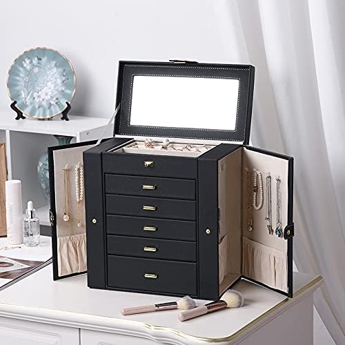 New Multilayer Jewelry Organizer Large Jewelry Box High Capacity Jewelry Casket Makeup Storage Beauty Travel Box