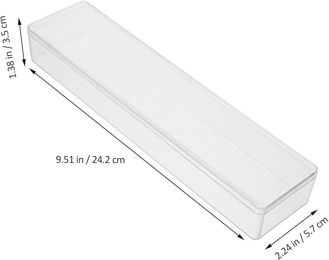 Alipis Acrylic Storage Box Clear Acrylic Display Case Jewelry Keepsake Box Necklace Container Makeup Organizer Bins for Home Office Store