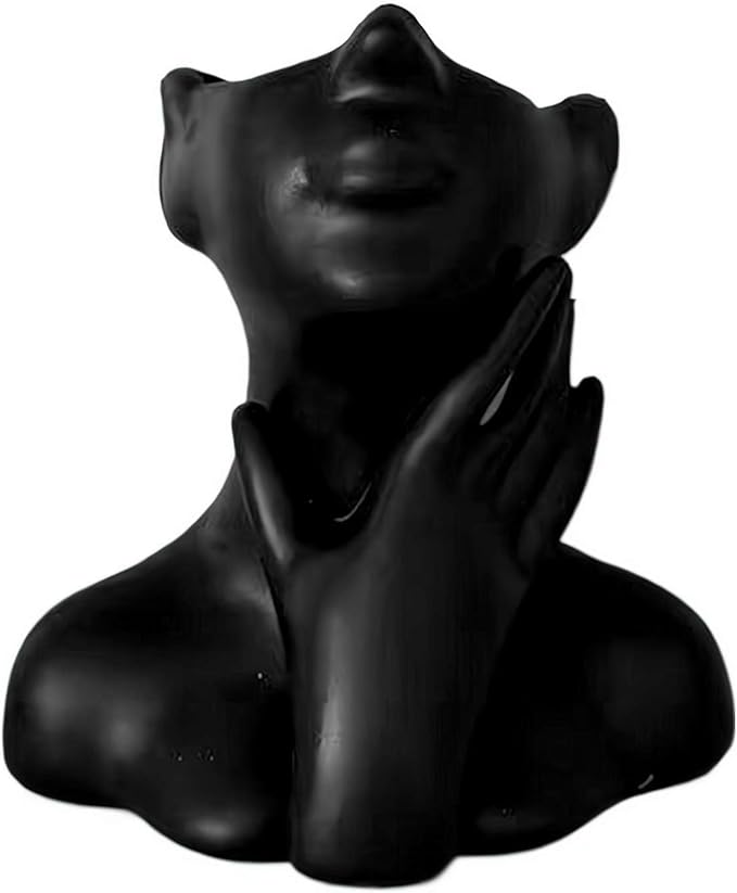 New Creative Human Body Art Vase Makeup Brush Pen Holder, Multi-Functional Desk Organizer Statue Ornament, Home Office Decor