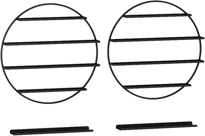 Metal Wall-mounted Nail Polish Storage Racks Wall-Mounted Nail Polish Display Rack Round Shelf Organizer Storage Holder Metal Floating Shelf Display Case Shelf,for Essential Oils, Perfume,Makeup Bottl