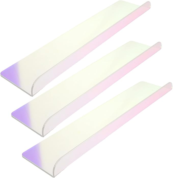 3pcs Acrylic Floating Wall Shelf 15.7"x3.5" Wall Mounted Ledge for Bathroom Utensil Rack, Bedroom Makeup Organizer, Kitchen Storage Display