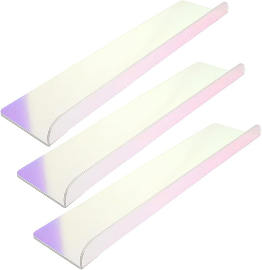3pcs Acrylic Floating Wall Shelf 15.7"x3.5" Wall Mounted Ledge for Bathroom Utensil Rack, Bedroom Makeup Organizer, Kitchen Storage Display