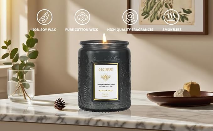 Candles for Home Scented, Christmas Gifts Candle Set for Women, Blue Volcano 7 oz 50 Hour Soy Wax Long Lasting Candles Gift for Birthday Mother's Thanksgiving Day Present