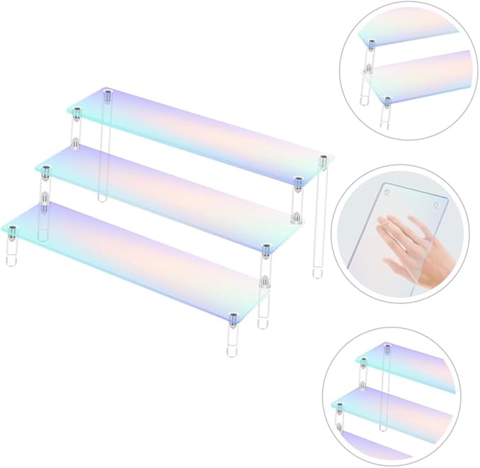 Zerodeko Acrylic Display Case Riser Stand for Handicrafts Makeup Jewelry Toy Collection Organizer