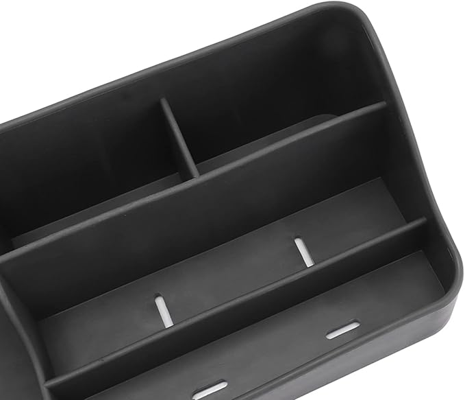 5 Grid Makeup Organizer Silicone Cosmetic Jewelry Storage Box Makeup Desk Organizer for Cosmetics Skincare Lipstick Brushes Lotions Eyeshadow Nail Polish Jewelry(Dark Gray)