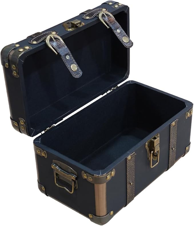 Decorative Storage Box - Antique Wooden Manual Box with Cover, Gift & Home Decor (13.38 * 7.87 * 7.87 inch)