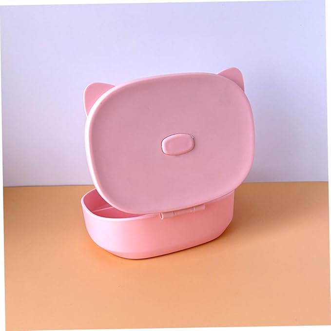 Didiseaon Jewelry Boxes for Boys and Girls Cartoon Cat Ear Design Necklace Organizer Makeup Storage Case Mirror