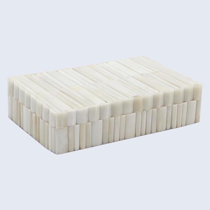 Handicrafts Home Decorative Keepsake Box 8x5 – Small Organizer Box with Lid, Boho Decorative Storage, Retro Memory Box, Unique Coffee Table Décor, Jewelry or Trinket Box, Modern Shelf Decorative Box