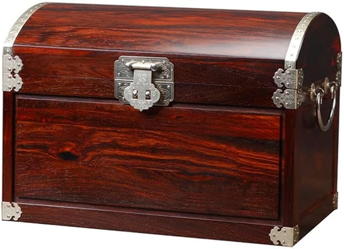 Makeup Organizers Solid Wood Jewelry Box Chinese Retro Storage Box Ring Earring Necklace Bracelet Watch Small Jewelry Storage Box Jewelry Box 11.81 Inches Jewelry Case (Color : B)