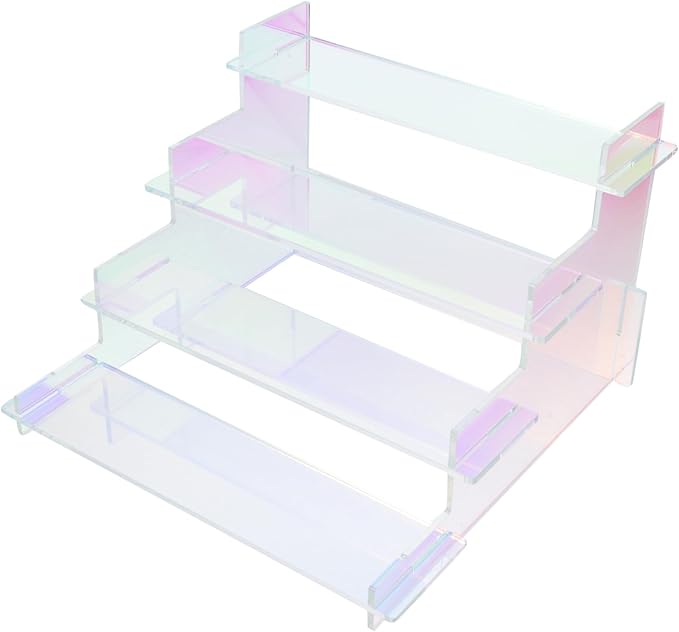 Transparent Acrylic Perfume Organizer Colorful Makeup Nail Polish Display Stand Versatile Riser for Home Decor Action Figures and Desserts