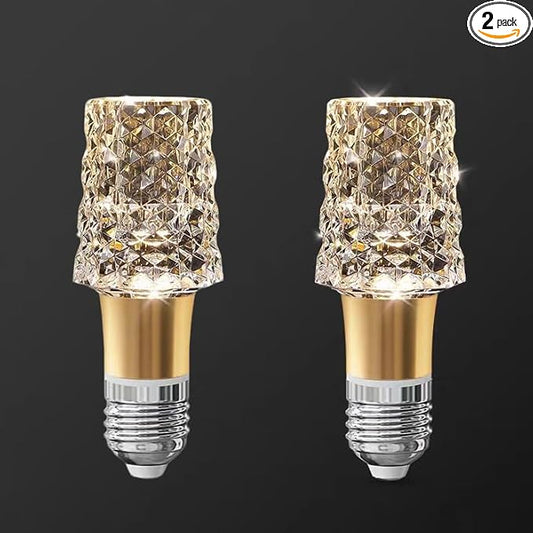 2pcs Acrylic Decorative E26 LED Light Bulbs 5w Equivalent 30 watt, Unique Fancy Light Bulb Warm 3000k,Non-dimmable Lightbulbs for Living Room Dining Room,150 Lumens (B014-warm-3000k, 2pcs)