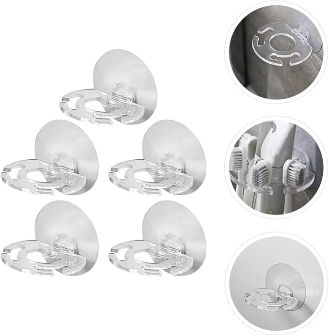 Kids Clothes Hangers 5pcs Toothbrush Holders Wall Mounted Toothbrush Rack Stainless Steel Bathroom Toothbrush Organizer Make Up Brush Holder for Home Hotel Kids Clothes Hanger Hooks