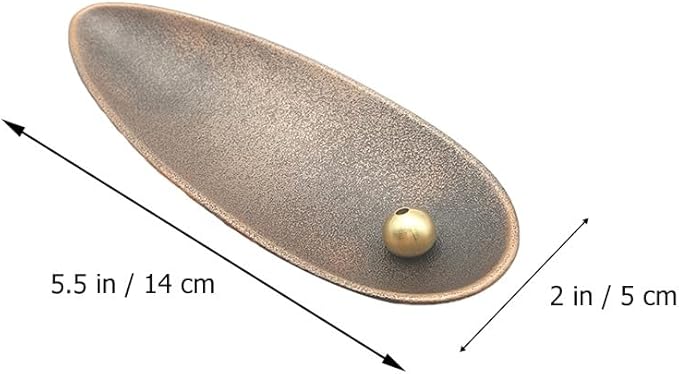 STOBAZA Incense Stick Holder, Leaf Incense Burner Adjustable Angle IncenseTray Ash Cather for Counters, Meditation Room, Spa, Yoga, Home, Office (Brown)