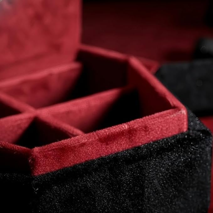 Gothic Coffin Jewelry Box for Women Plush Velvet Travel Jewelry Organizer Small Portable Case for Rings Earrings Necklaces Witchy Room Decor Spooky Gift Dark Academia Aesthetic Jewelry Holder