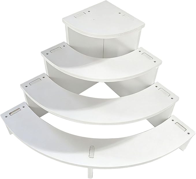 Corner Display Riser, Tiered Display Stand Organizer, 4 Tier Shelf Storage Rack for Makeup, Dessert, Candles, Craft, Vendors