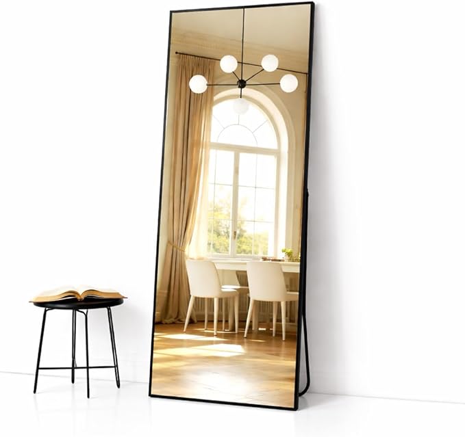 Simple Deluxe Full Length Mirror, 71"x26"Large Floor Mirrors, for Wall Door Bedroom Bathroom Living Room (Black)