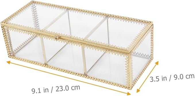 Jewelry Holder Organizer Trinket Storage Box Compartment Makeup Organizer Sections