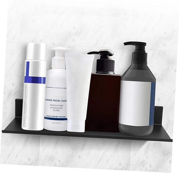 Makeup Organizer Wall-mounted Storage Brackets Toiletry Storage Vase Holders Tissue Box Easy Install Black Multipurpose