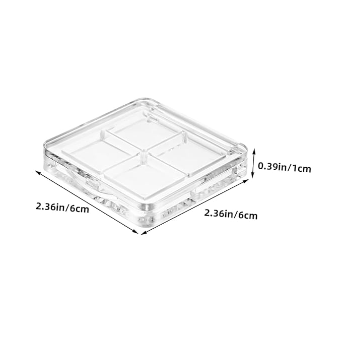 NOLITOY 4pcs Diy Eyeshadow Palette Compact Makeup Organizer for Women for Travel and Custom Eye Looks Case for Easy Selection
