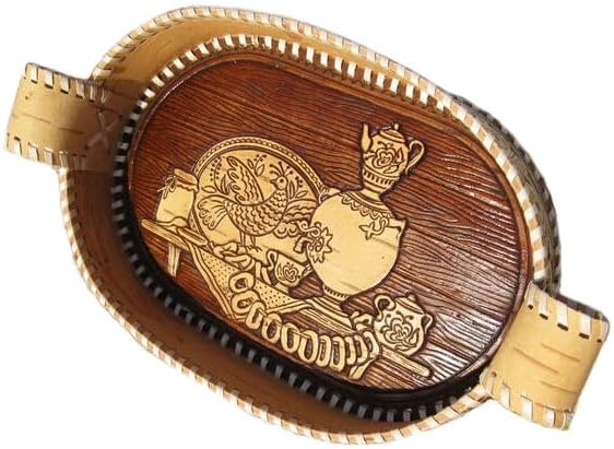 Birch Bark Bread and Pastry Basket, Bread Storage Container and Fruit Basket for Serving Set (Serving Basket)