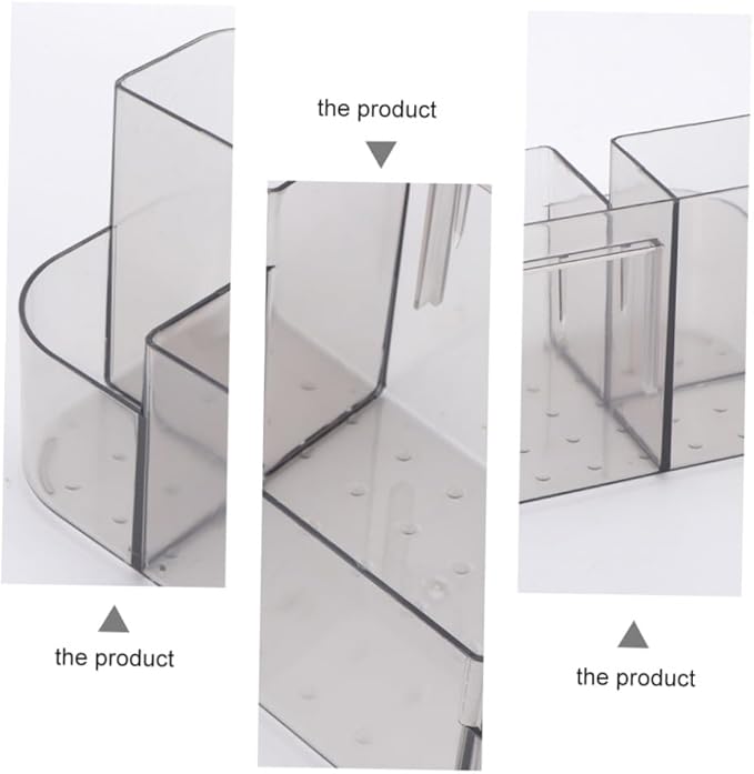 Cabilock 1pc Wall-mounted Makeup Organizer Non-perforated Hanging Cosmetic Storage Box Semitransparent Design for Bathroom Hotel Use Easy Installation Space-saving and Strong Adhesion