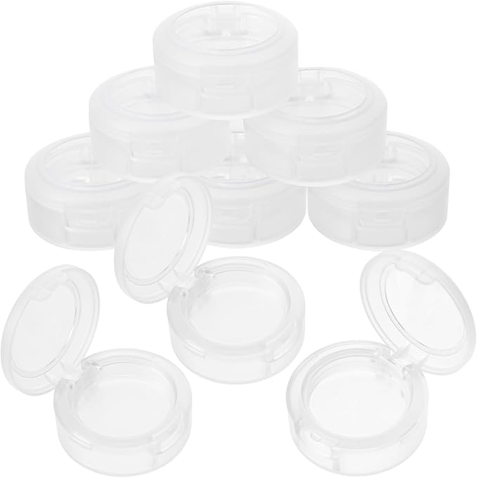 8pcs Single Empty Eyeshadow Case,Eyeshadow Storage Box, Empty Magnetic Eyeshadow Box,Cosmetic Makeup Organizer Holder,Travel Eyeshadow Container for Women Girls, 4x3.8cm, White